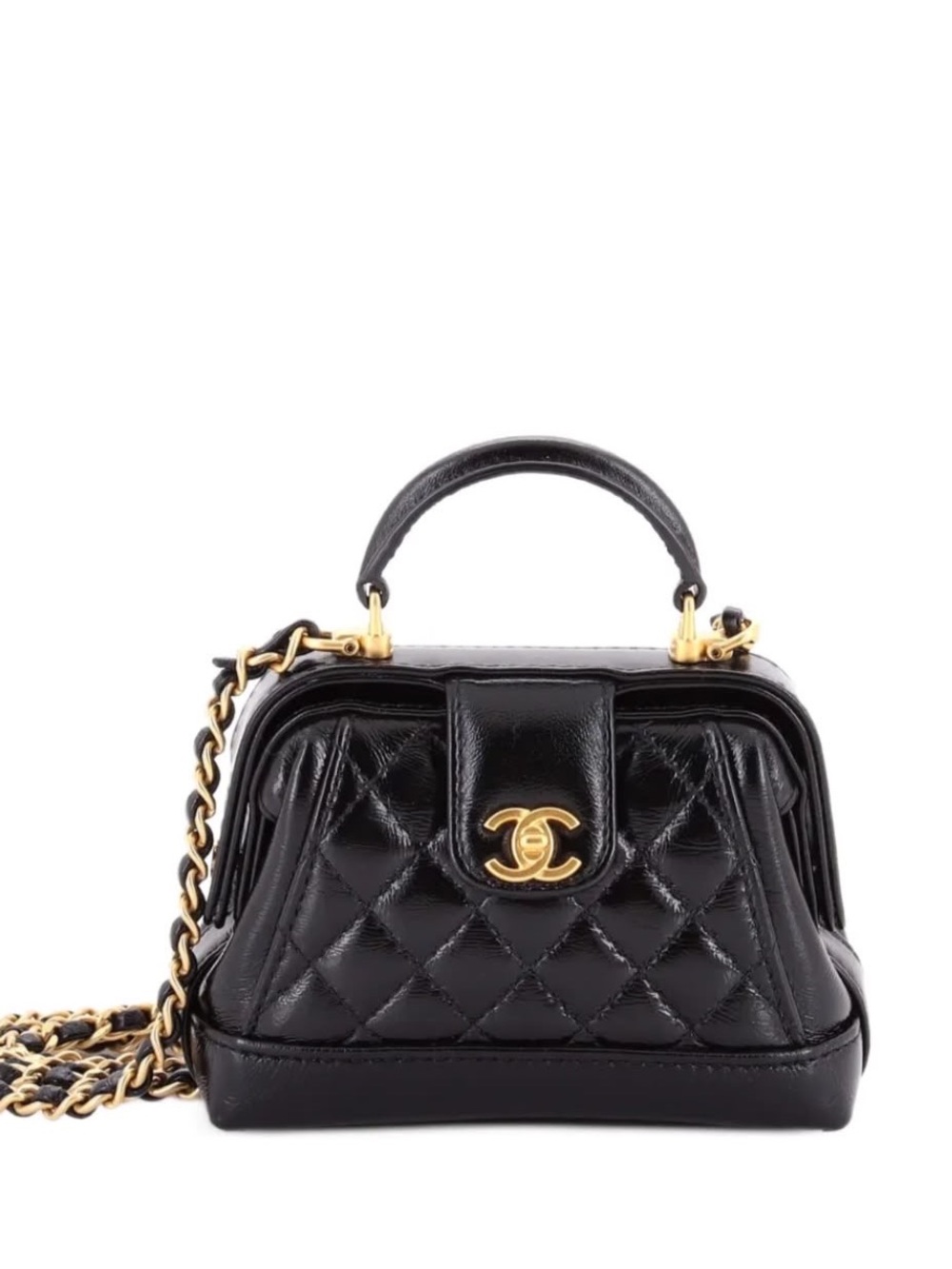 CHANEL Cocodoc Top Handle Bag Quilted Mini